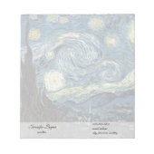 Berühmter Kunstdruck, Starry Night, Van Gogh Notizblock (Vorderseite)