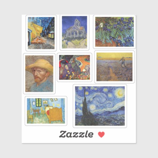 Berühmter Künstler Van Gogh, Kunstmalereien Aufkleber (Blatt)