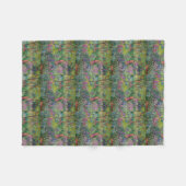 berühmter Künstler Vintagen Blumen Monet Gartens Fleecedecke (Vorderseite (Horizontal))
