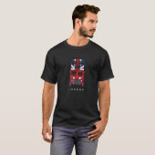 Berühmter Londoner Doppeldecker-Roter Bus mit brit T-Shirt (Vorne ganz)