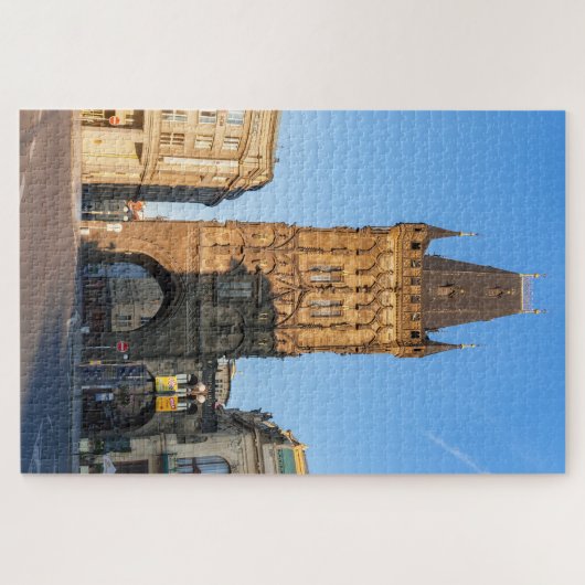 Berühmter Pulverturm - Prag, Tschechische Republik Puzzle (Horizontal)