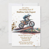 Berühmter Racer: Motorrad Geburtstagsbash Einladung (Vorderseite)