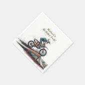 Berühmter Racer: Motorrad Geburtstagsbash Serviette (Ecke)