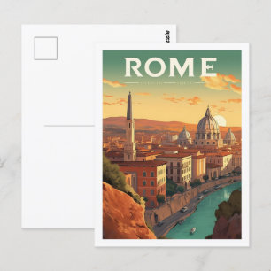 Berühmter Reisebereich Rom Italien Vintage Postkarte