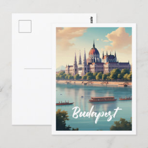Berühmter Reiseort Budapest Ungarn Postkarte