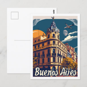 Berühmter Reiseort Buenos Aires Argentinien Postkarte