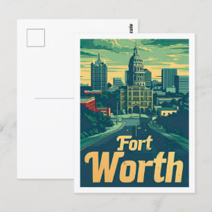 Berühmter Reiseort Fort Worth Texas USA Postkarte