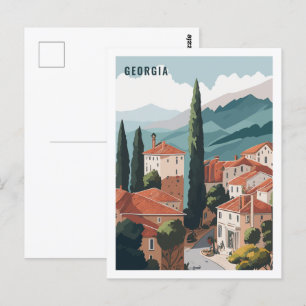 Berühmter Reiseort Georgia Postkarte