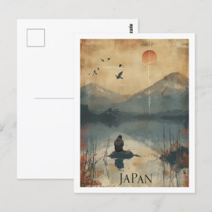 Berühmter Reiseort Japans Vintage Postkarte