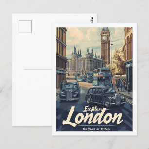 Berühmter Reiseort London England Postkarte