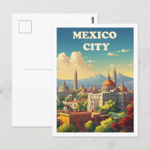 Berühmter Reiseort Mexico City Postkarte