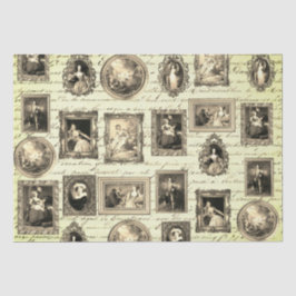 Berühmter Rokoko Kunst Gerahmte Antike Beige Decou Seidenpapier