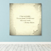 Berühmter Thomas Edison Zitat Inspiration für Erfo Leinwanddruck (Insitu (Holzboden))