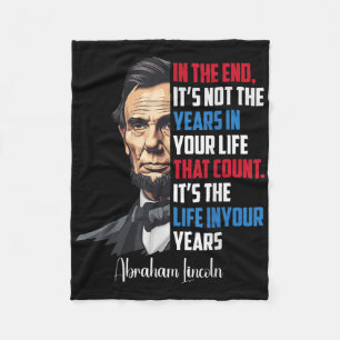 Berühmtes Abraham Lincoln Inspiration Zitat Zivil Fleecedecke