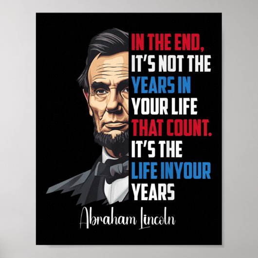 Berühmtes Abraham Lincoln Inspiration Zitat Zivil Poster (Vorne)