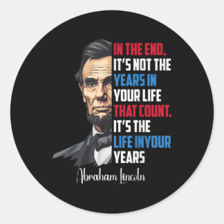 Berühmtes Abraham Lincoln Inspiration Zitat Zivil  Runder Aufkleber