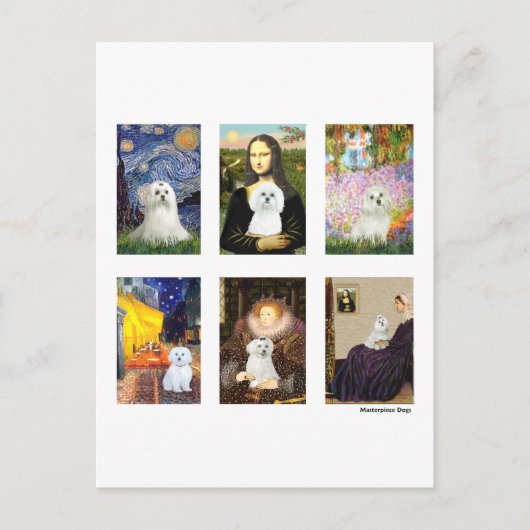 Berühmtes Art Maltese Composite (klar) Postkarte (Vorderseite)