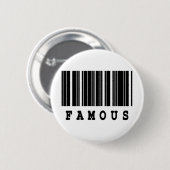 berühmtes Barcode-Design Button (Vorne & Hinten)