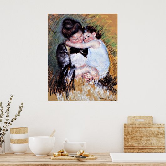 Berühmtes Bild von Mutter und Kind Poster (Küche)