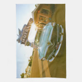 Berühmtes Blue Swallow Motel an der Route 66 Geschirrtuch (Vertikal)