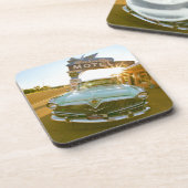 Berühmtes Blue Swallow Motel an der Route 66 Getränkeuntersetzer (Linke Seite)