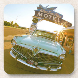 Berühmtes Blue Swallow Motel an der Route 66 Getränkeuntersetzer