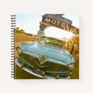 Berühmtes Blue Swallow Motel an der Route 66 Notizblock