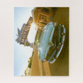 Berühmtes Blue Swallow Motel an der Route 66 Puzzle (Vertikal)