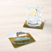 Berühmtes Blue Swallow Motel an der Route 66 Rechteckiger Pappuntersetzer (Vor Ort)