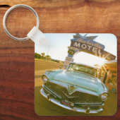 Berühmtes Blue Swallow Motel an der Route 66 Schlüsselanhänger (Vorderseite)