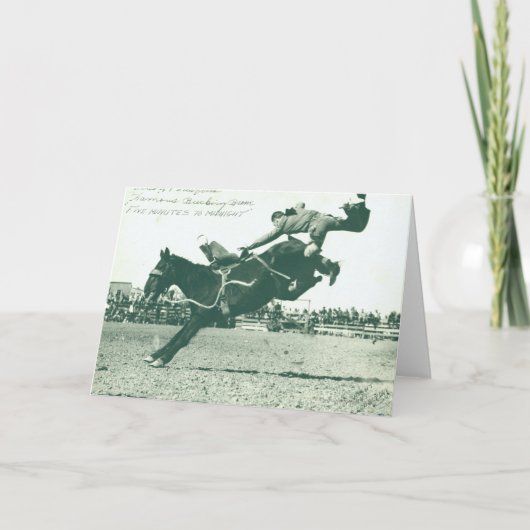 Berühmtes Bucking Bronc 5 Minuten Karte (Vorderseite)