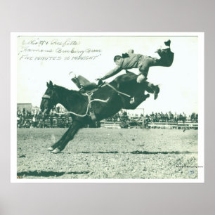 Berühmtes Bucking Bronc 5 Minuten Poster