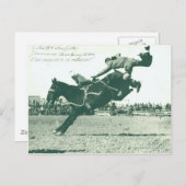 Berühmtes Bucking Bronc 5 Minuten Postkarte (Vorne/Hinten)