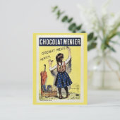 Berühmtes Chocolat Menier Vintage Poster Postkarte (Stehend Vorderseite)