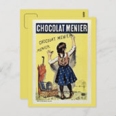 Berühmtes Chocolat Menier Vintage Poster Postkarte (Vorne/Hinten)