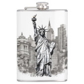 Berühmtes Design für Sehenswürdigkeiten Flachmann (Vorderseite)