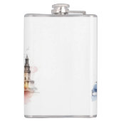 Berühmtes Design für Sehenswürdigkeiten Flachmann (Rückseite)