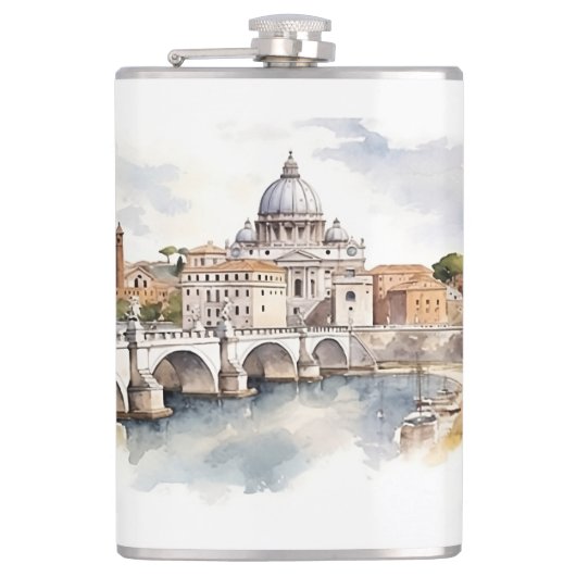 Berühmtes Design für Sehenswürdigkeiten Flachmann (Vorderseite)