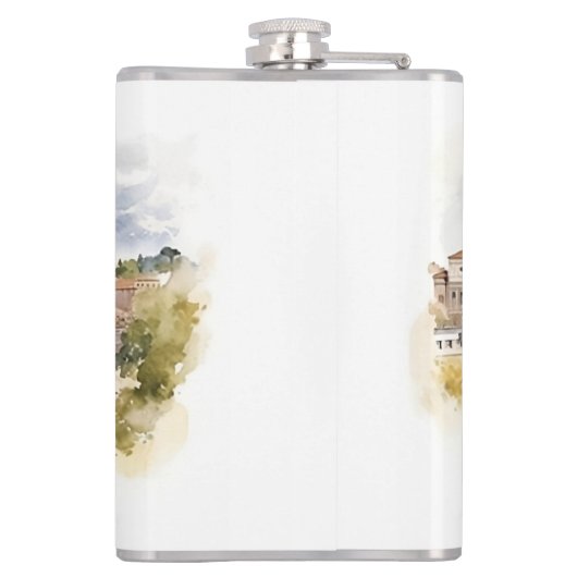 Berühmtes Design für Sehenswürdigkeiten Flachmann (Rückseite)