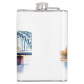 Berühmtes Design für Sehenswürdigkeiten Flachmann (Rückseite)