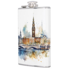 Berühmtes Design für Sehenswürdigkeiten Flachmann