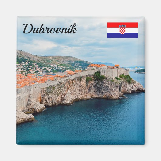 Berühmtes Dubrovnik Altstadt Dächer & Mauern - Kro Magnet (Vorne)