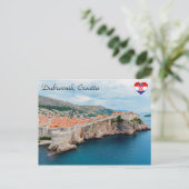 Berühmtes Dubrovnik Altstadt Dächer & Mauern - Kro Postkarte (Stehend Vorderseite)