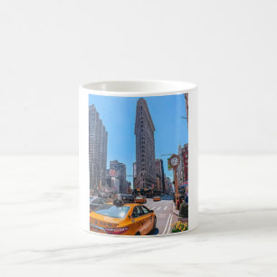Berühmtes Flatiron Building New York Gelbes Taxi R Kaffeetasse