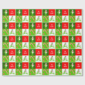 Berühmtes Frosch-Weihnachtsgeschenk Geschenkpapier (Flach)