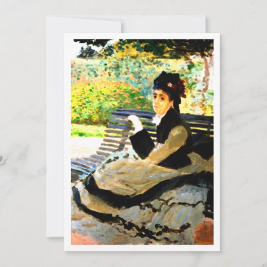 Berühmtes Gemälde Camille Monet auf dem Monte Tama Einladung (Vorderseite)