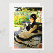 Berühmtes Gemälde Camille Monet auf dem Monte Tama Einladung (Vorne/Hinten)