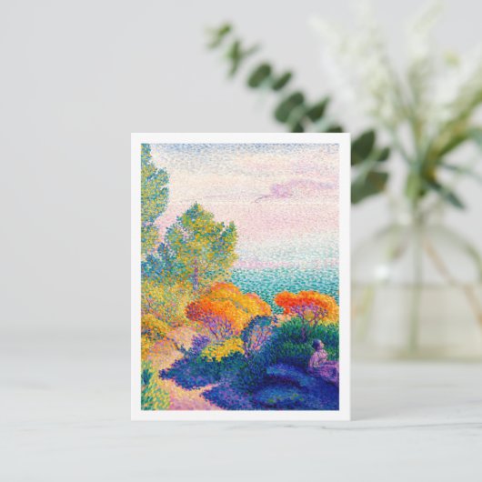 Berühmtes Gemälde Henri Edmond Cross Postkarte (Stehend Vorderseite)