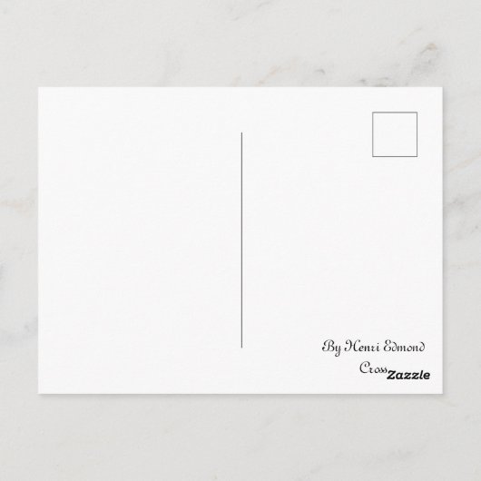 Berühmtes Gemälde Henri Edmond Cross Postkarte (Rückseite)