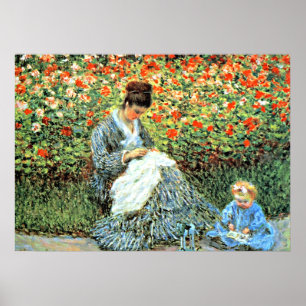 Berühmtes Gemälde von Monet: Camille Monet und Kin Poster